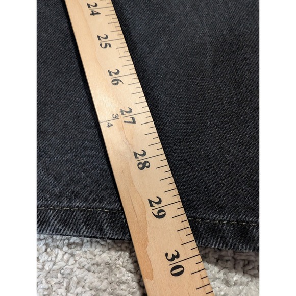 Levis 505 Jeans Mens 40x30 Black Regular Fit Straight Leg Denim Classic Workwear - Picture 6 of 7